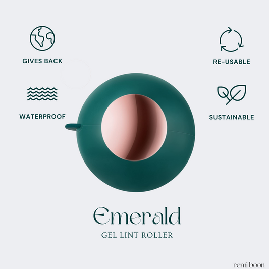 Reusable Gel Lint Roller - Emerald